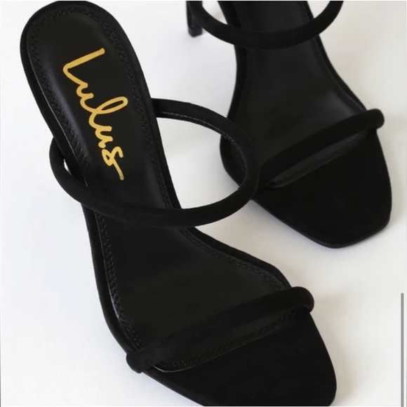 Lulu’s Black Open Toe Sandals size 7.5 - Picture 4 of 4
